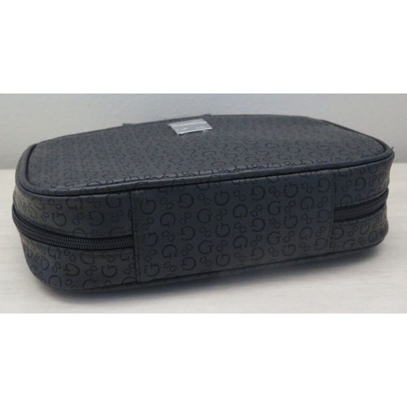 Guess E8172966 Unisex Black "G" Embossed Bisbee Travel Dual Handle Cosmetic Bag - Picture 3 of 9